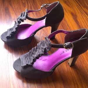 Strappy Madden Girl shoes.